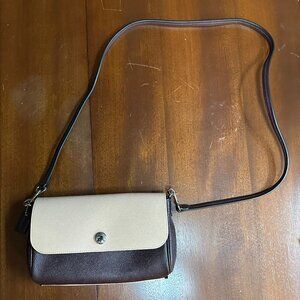 Coach Reversible Crossbody Bag - Crossgrain Leather - Oxblood & Cream